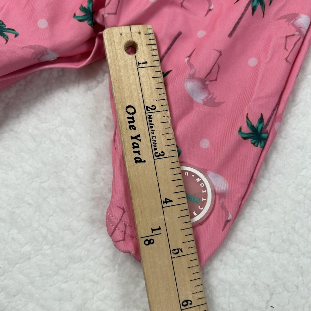 Bonverano UV Sun Suit Baby Girls 6-9M Pink Flamingo Palm Rashguard One Piece Hat - Picture 16 of 16